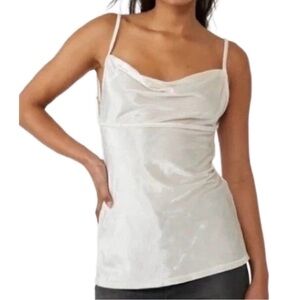 NWT FREE PEOPLE All Night Velvet Tunic Top in Champagne!